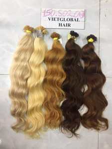 Extensiones de cabello camboyano 100% más vendidas, cutícula alineada de Color Natural, punta plana ondulada Natural virgen vietnamita de alta calidad - Product Image 4