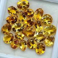 21 Pièces de Citrine Naturelle Jaune Doré, Coupe Ovale Facettée, 52,60 Carats, Pierres Libres pour la Fabrication de Bijoux