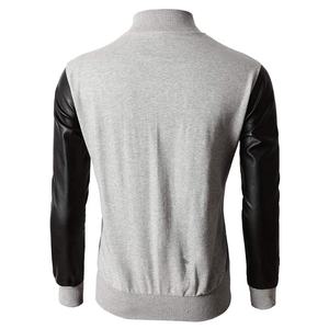 Nueva chaqueta universitaria de lana personalizada para hombre con mangas de cuero Chaquetas universitarias de béisbol de invierno vintage de alta calidad - Product Image 3