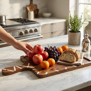 Tabla de Cortar de Madera Natural para Cocina, Gruesa, Resistente, Segura para Alimentos, Superficie Lisa, Multiusos para Carne y Frutas - Product Image 2