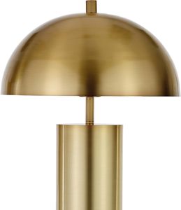Mid Century Modern Gold Metal Table <b>Lamp</b> 27 Inch Light Dome Shade <b>Lamp</b> for Home Decor Living Room Bedroom Office Use - Product Image 4