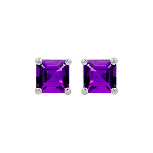925 Sterling Silver Asscher Cut Natural <b>Garnet</b> Vintage Stud <b>Earrings</b> Claw Setting Octagon Gemstone Birthstone Jewelry for Women - Product Image 3