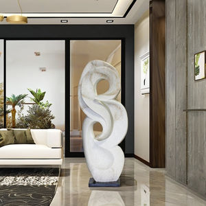 Escultura abstracta de mármol elegante hecha a mano, pieza de arte interior moderna de alta calidad para el hogar, diseño minimalista para regalos de boda - Product Image 1