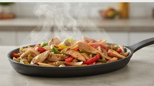 Heavy Duty Cast Iron Sizzler Plate With Solid Wood Board For <b>Barbecue</b> Grilling Professional Kitchen Hot Serving Platter - Product Image 3