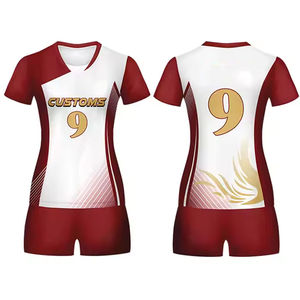 Uniforme de Voleibol de la Mejor Calidad a Bajo Precio, Ropa de Entrenamiento, Uniforme de Voleibol Rojo y Blanco, Fabricante y Proveedor al por Mayor - Product Image 1