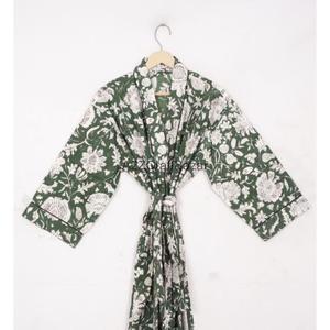 Magnifique Robe de Nuit Longue en Coton Imprimé Floral Numérique pour Femme, Col en V, Cordon de Serrage à l'Avant, Poches, Style Romantique Automne - Product Image 3