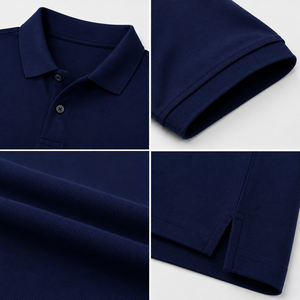 Polo élégant pour homme, adapté au bureau et à une utilisation décontractée, coutures durables, mélange de coton respirant pour un confort toute la journée, OEM - Product Image 6