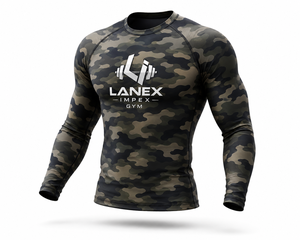 <b>Men's</b> <b>Compression</b> Rash Guard Long Sleeve Gym <b>Shirt</b> Camouflage Athletic Workout Training Fitness Base Layer Sportswear Top - Product Image 1