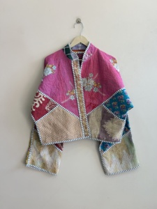 Lot de vestes en coton matelassées Kantha indiennes vintage faites à la main pour femmes, style patchwork bohème, cadeau pour elle - Product Image 2