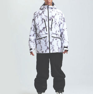 Veste de ski pour homme grande taille, imperméable, en Cordura, softshell, chaude pour l'hiver, pantalon pour les sports de plein air, veste de ski, camping, fermeture éclair - Product Image 3