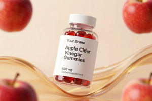 Suministro Directo de Fábrica, Gomitas de Vinagre de Sidra de Manzana Roja Veganas, Sin Gluten, Sin OMG, de Alta Calidad para Adultos (500 mg) de EE. UU. - Product Image 1