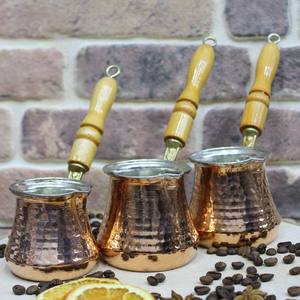 Cafetera Turca de Cobre Hecha a Mano, Olla para Preparar Café Árabe, Cezve, Olla Calentadora de Café para Cocina o Cafetería - Product Image 6