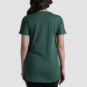 เสื้อยืดคอวีสีพื้นแขนสั้นคุณภาพพรีเมียมสำหรับผู้หญิง ผ้าฝ้ายถัก 100% ระบายอากาศได้ดี สวมใส่สบายๆ สำหรับฤดูใบไม้ผลิและฤดูร้อน ปี 2026 - Product Image 6