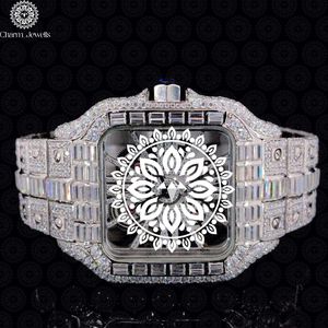 Montre de luxe Charm Jewells en acier inoxydable 40 mm, cadran analogique mécanique ajouré, mode masculine, date automatique, résistance à l'eau 10 bars - Product Image 1