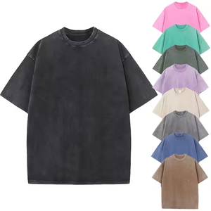 Camisetas de Hombre de Algodón Grueso Vintage, Lavadas, con Hombros Caídos, Estilo Retro, Holgadas, Personalizables con Logotipo y Diseño - Product Image 4