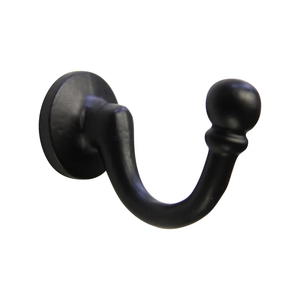 Matte Black <b>Wall</b> Mounted Coat <b>Hook</b> Heavy Duty Decorative Robe and Hat Hanger Vintage Zinc Alloy Metal <b>Hook</b> <b>for</b> Entryway Decor - Product Image 1