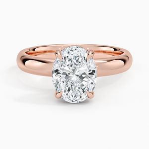 Luxury Perfect Solitaire <b>Ring</b> <b>Crafted</b> in Genuine 14K Yellow Gold - Product Image 5