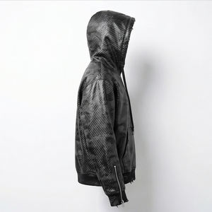 Sweat-shirt à capuche personnalisé en coton 100% pour homme, imprimé intégral, style streetwear, coupe classique, en molleton, avec graphisme 3D - Product Image 4