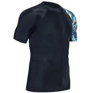 Camiseta Deportiva de Manga Larga para Hombre, Negra y Amarilla, con Protección UV, de Secado Rápido, para Entrenamiento, Surf, Gimnasio, MMA, Deportes Acuáticos, Compresión y Protección Contra Rozaduras - Product Image 5