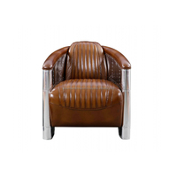 Fauteuil en cuir de style aviateur de luxe Chesterfield Canapé en cuir Canapé de restaurant haut de gamme de haute qualité Chambre moderne Mobilier abordable