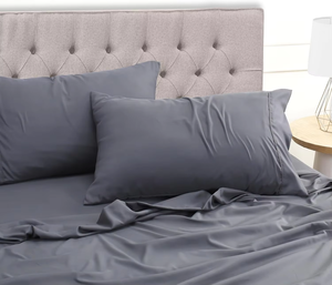 5 Star Hotel Linen Luxury Super Soft 4-Piece Solid Fitted Flat <b>Sheet</b> Pillowcases Set <b>King</b> <b>Size</b> - Product Image 1