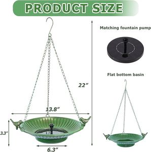 Fabricante confiable de baños portátiles decorativos para pájaros de hierro con soporte resistente para jardín y aplicaciones de alimentación de aves. - Product Image 5