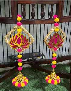 Suspensions traditionnelles Shubh Labh pour la décoration de la maison pour Diwali, pour l'entrée principale ou la décoration de la maison - Product Image 3