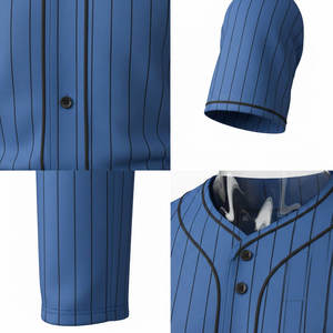 ชุดยูนิฟอร์มเบสบอลซอฟต์บอลแบบติดกระดุมเต็มตัวสำหรับผู้ชาย ดีไซน์ล่าสุด ปรับแต่งได้ ขายส่ง ปักลายได้ ระบายอากาศได้ดี มีไซส์พลัสไซส์ให้เลือก - Product Image 6