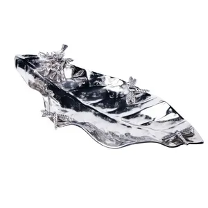 Bandeja de metal hecha a mano para servir frutas, ideal para mostrador de cocina, mesa de comedor, restaurante, buffet y presentación elegante en el hogar. - Product Image 2