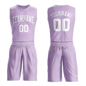 Ensemble de maillots de basket-ball pour hommes en tissu doux, toutes saisons, avec logo personnalisé, respirant, anti-plis, facile à porter pour les joueurs - Product Image 1