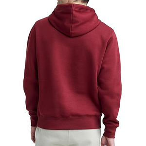 เสื้อฮู้ดดี้แบบสวมหัวทรงปกติ น้ำหนัก 370 กรัม ผลิตตามแบบ ODM สีเบอร์กันดี พร้อมโลโก้ด้านหน้า สำหรับผู้ชายและผู้หญิง ผลิตจากผ้าฝ้ายฟลีซคุณภาพพรีเมียม เป็นมิตรต่อสิ่งแวดล้อม แห้งเร็ว - Product Image 2
