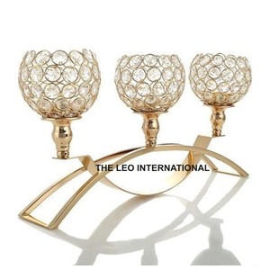 Candelabro Metálico de 5 Brazos con Portavelas de Cristal, Venta al por Mayor para Bodas, Fiestas, Decoración del Hogar, Centros de Mesa - Product Image 4