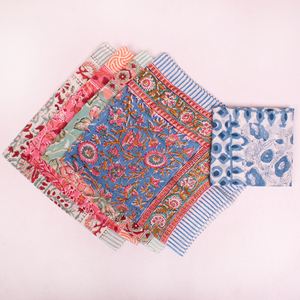 Lot de 5 bandanas unisexes en coton écologiques style bohème à nouer autour du cou ou sur la tête, imprimé bohème fait main, accessoire unisexe, foulard de tête, vente en gros - Product Image 4