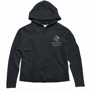 Hoodie surdimensionné personnalisé, coupe courte, déchiré, ourlet brut, en molleton français de qualité, épais, délavé à l'acide - Product Image 1