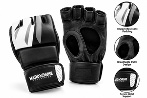 Gants de boxe en cuir sur mesure à demi-doigts, professionnels, grandes tailles, pour entraînement MMA, prix raisonnables, équipement de sport d'arts martiaux - Product Image 6