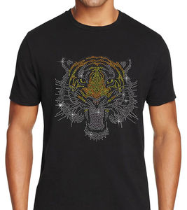 Nueva Camiseta de Hombre 100% Algodón con Transferencia de Diamantes de Imitación, Estilo Urbano, Ecológica - Product Image 5