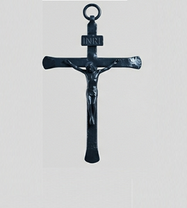 Black Coated Casting Style Bishop's Blessing Crucifix Custom Color Christian Catholic Church Christmas Decorative Crucifix - Product Image 5