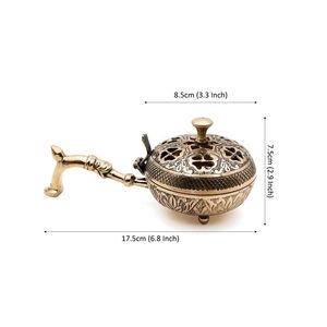 Brûleur d'encens en métal artisanal pour usage domestique religieux, encens indien naturel écologique, longue durée, toutes saisons M/S SHAAD - Product Image 5