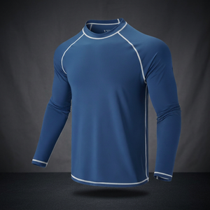 Camiseta de Compresión de Manga Larga para Hombre con Logotipo Personalizado, Protección UV, Secado Rápido y Transpirable, para Gimnasio y Surf - Product Image 2