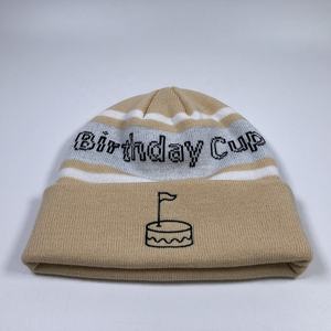 New Design High Quality Breathable Waterproof Cotton Fleece Knitted <b>Beanie</b> Caps with 3D Embroidery Winter Unisex - Product Image 2