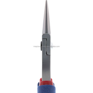 Tronex Premium grade Grounded Stainless Steel <b>Long</b> Tip Needle <b>Nose</b> Pliers for Permanent Jewelry Welding Micro Welders - Product Image 3