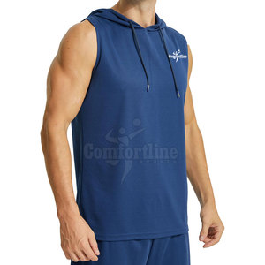 High Quality Streetwear Oversized Wholesale <b>Sleeveless</b> <b>Hoodies</b> Fashion Clothing <b>Men</b> <b>Sleeveless</b> <b>Hoodies</b> - Product Image 2