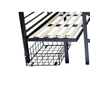 Lit mezzanine pleine taille avec ensemble de table transformable en lit superposé double pour dortoir - Product Image 6