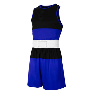 Custom Professional Kick Boxing Uniform Vest Short Customized Logo 100% Polyester Quick Dry Breathable Unisex Boxing Uniform - Product Image 2