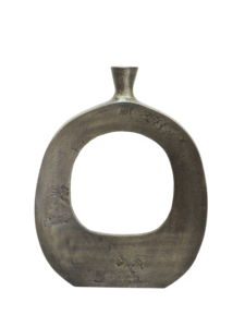 Florero Moderno Clásico de Metal Oscuro - Decoración Colgante y de Mesa Dorada, Estilo Minimalista Artístico Contemporáneo para el Hogar - Product Image 2