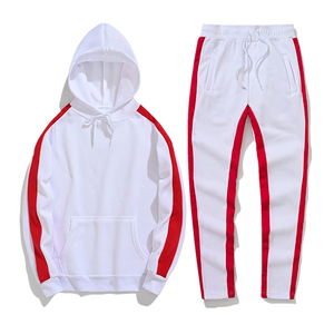 Tracksuits Men's Side-Stripe Windproof Pullover Hoodie & Sweatpants <b>Polyester</b> Cotton Training & Jogging Wear Outdoor use <b>Joggers</b> - Product Image 3