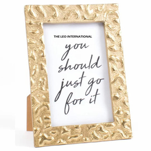 Creative Handcrafted Aluminum Metal Rectangle Shape <b>Gold</b> Antique Finish Home Decorative <b>Photo</b> <b>Frame</b> Bulk Selling Wholesale - Product Image 3
