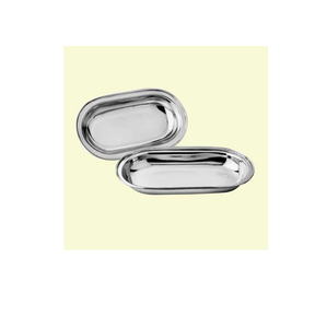 Silver Embossed Stainless Steel Serving Tray Superior Quality Affordable Price <b>Kitchen</b> Tool Storage Severe Tray With Handle - Product Image 5