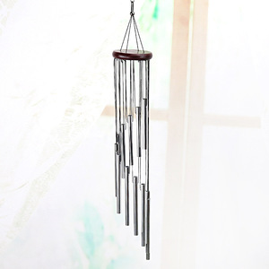 Hemasa Fashions Polished Aluminum Alloy Handmade Beijing Wind <b>Chimes</b> 12 Tube Hanging Irregular Shape <b>Garden</b> Ornament Outdoor - Product Image 3