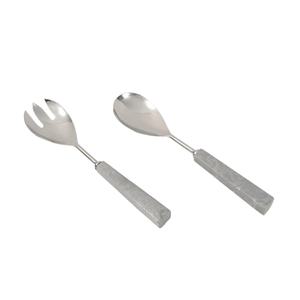 Ensemble de couverts en argent pour servir la salade, sans danger pour le contact alimentaire, fournitures pour restaurants et hôtels, passe au lave-vaisselle, ensemble de couverts unique, vente chaude - Product Image 1